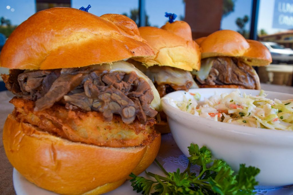 Ginormous sized Jewish Slider at Chompie's