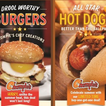 Chompie's Summer Buy One Get One Free - Burgers and Hots Dogs - 2017