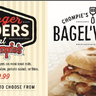 Chompie's Burger Sliders and Bagel'Wiches Special Aug - Oct 2017 1000