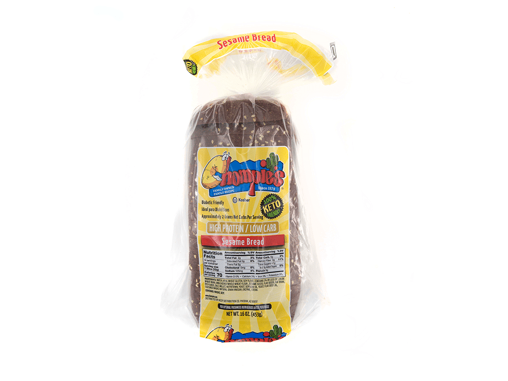 Chompie's Low-Carb Sesame Bread in Bag