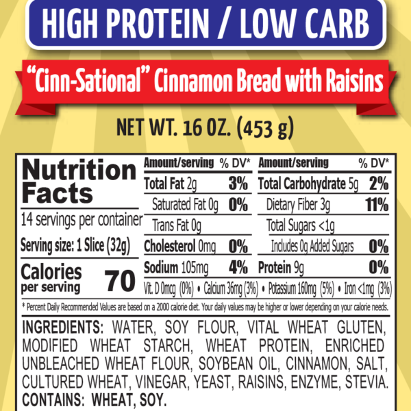 LowCarb Cinnamon Raisin Bread Chompie's