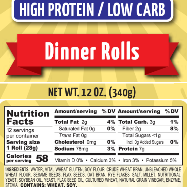 LowCarb Bread, Rolls, Bagels, & Pizza Crust Chompie's Restaurant